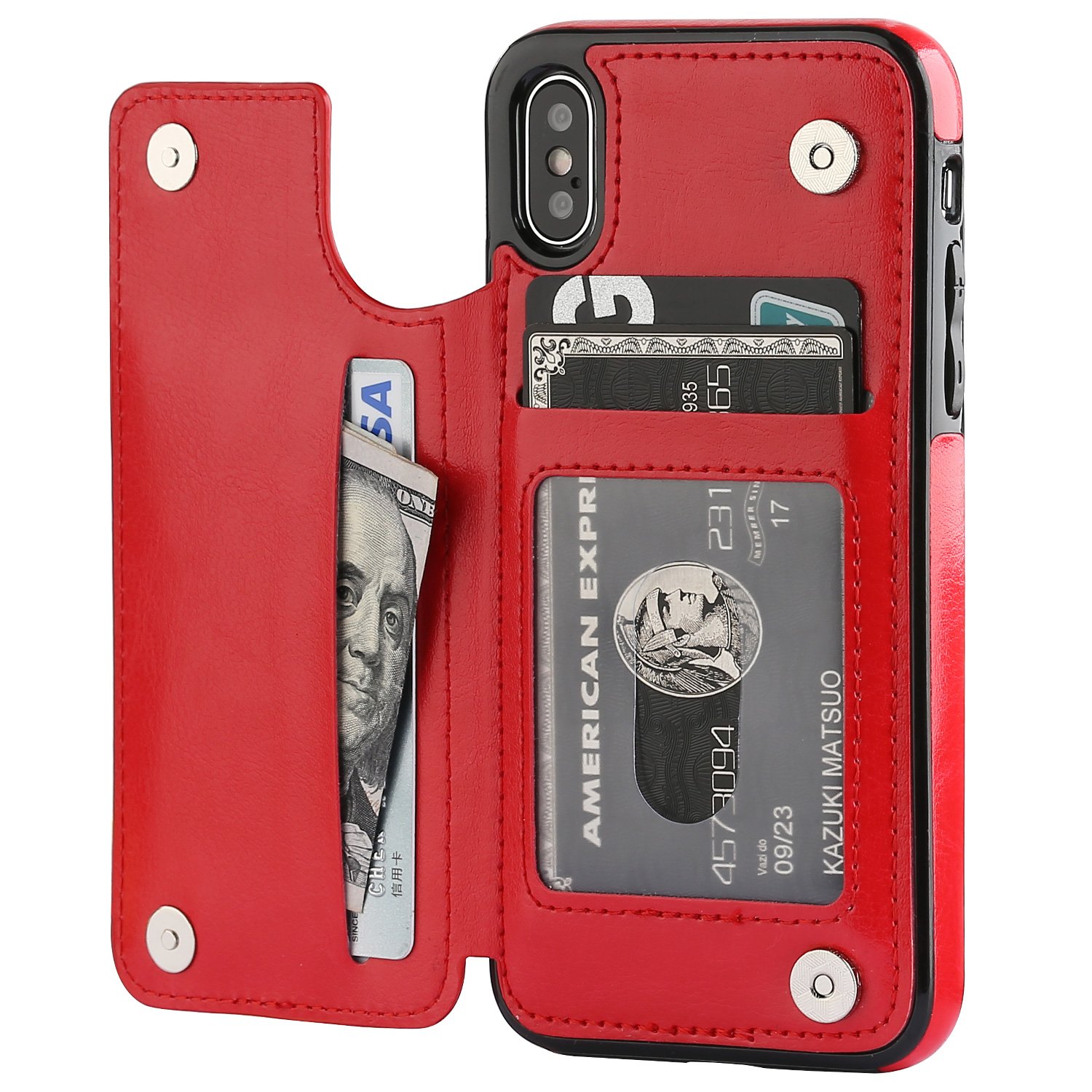 Amazon.com: ONETOP for iPhone Xs iPhone X Wallet Case with Credit